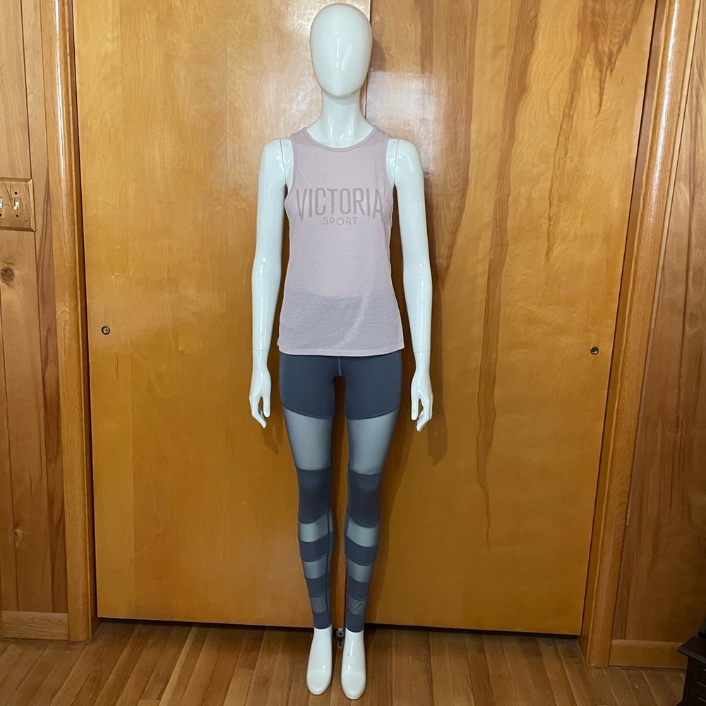 Victoria’s Secret Sport Tank Size XS & Leggings Size Small Gray Pink